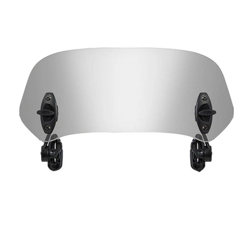 Für R1200GS F800GS Motorrad Windschutzscheibe Clamp-On Variable Universal Windschutzscheibe Spoiler Verlängerung Windschutz Windabweiser Motorrad(Small Grey) von CRUBVQQ