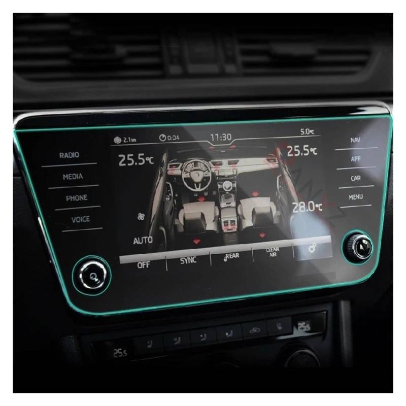 Für Skoda Für Superb 2018-2023 Auto TPU Auto GPS Navigation Schutzfolie LCD Displayschutzfolie Anti-Kratzer Innenraum Navigation Schutzfolie Aus Gehärtetem Glas(8 Inch) von CRUBVQQ