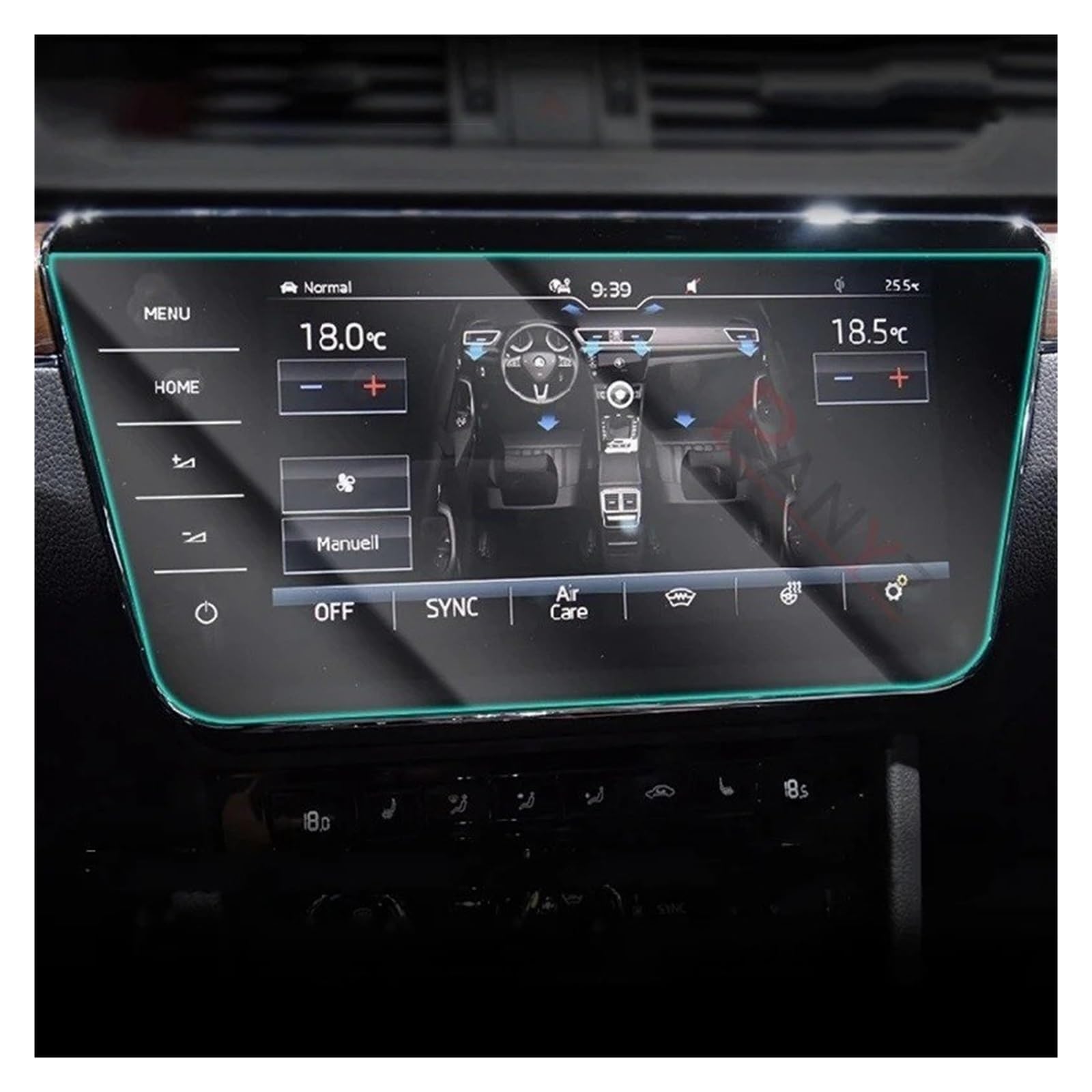 Für Skoda Für Superb 2018-2023 Auto TPU Auto GPS Navigation Schutzfolie LCD Displayschutzfolie Anti-Kratzer Innenraum Navigation Schutzfolie Aus Gehärtetem Glas(9.2 Inch) von CRUBVQQ