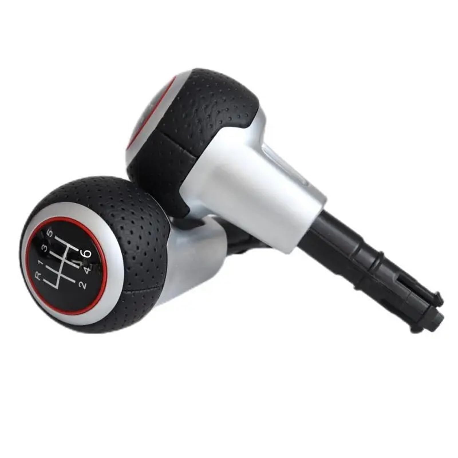 Für TT TTS Für A3 S3 Für A4 Für A6 Hebel Sihifter Stick Stift Griff Kopf Manuelle 5 6 Geschwindigkeit Getriebe Shifter Stick Knob Handball Schaltknäufe Auto Schaltknauf Ersatz(6 Speed with Holed) von CRUBVQQ