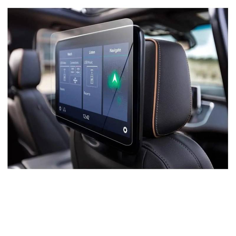 Für Tahoe Für Suburban Für Yukon 2021 2022 2023, 12,6 Zoll, 2-teiliges PET-Film, Rücksitz-Medien-Touchscreen-Schutz, Auto-Innenausstattung Navigation Schutzfolie Aus Gehärtetem Glas von CRUBVQQ