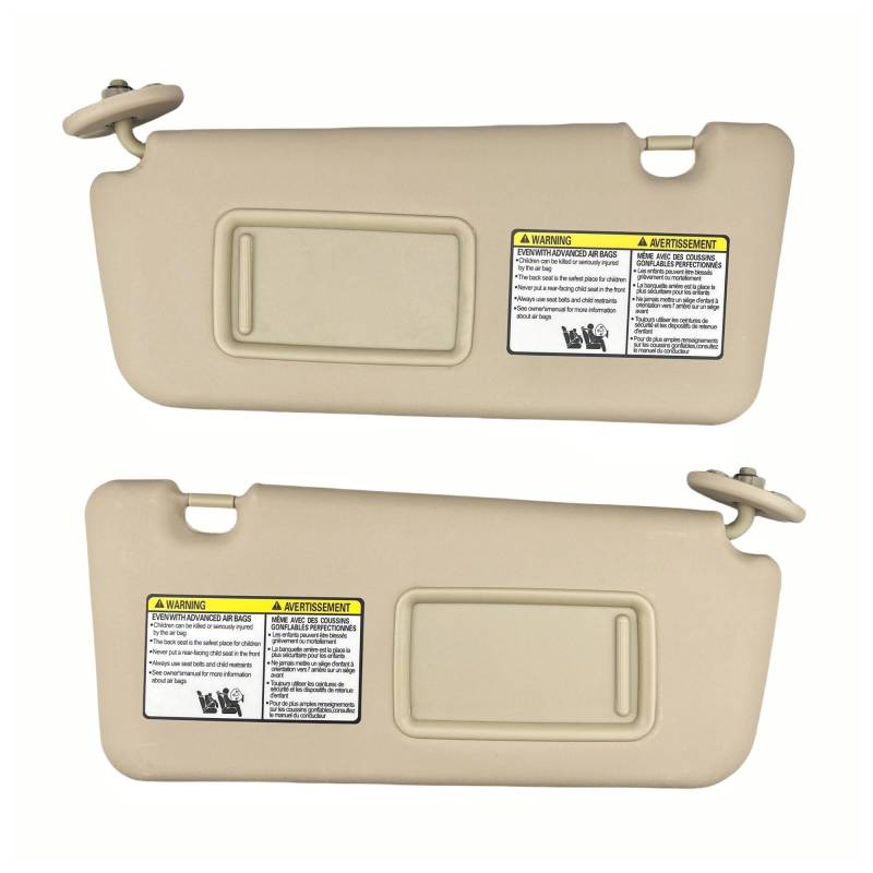 Für Toyota Für RAV4 2004-2005 Windschutzscheiben-Sonnenschutz Vorne Links Fahrerseite Sonnenblende Ersatz 74320-42420-B0 Inside Sonnenblende Innensonnenblende(Beige Right and Left) von CRUBVQQ