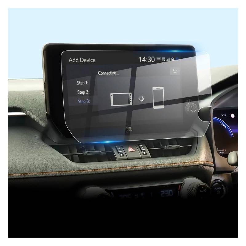 Für Toyota Für RAV4 2023 2024 2025 10,5-Zoll-Auto-Multimedia-Radio-Displayschutzfolie Autozubehör Navigation Schutzfolie Aus Gehärtetem Glas(Right Hand Drive) von CRUBVQQ