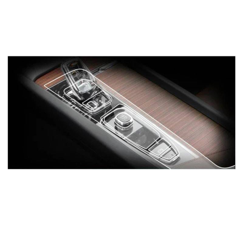 Für Volvo Für XC60 TPU Transparent Film Auto Innen Schutz Aufkleber Center Control Gear Outlet Navigation Dashboard Panel Auto Zentrale Steuerung Abdeckung Aufkleber(60 Gear 2022-2023) von CRUBVQQ