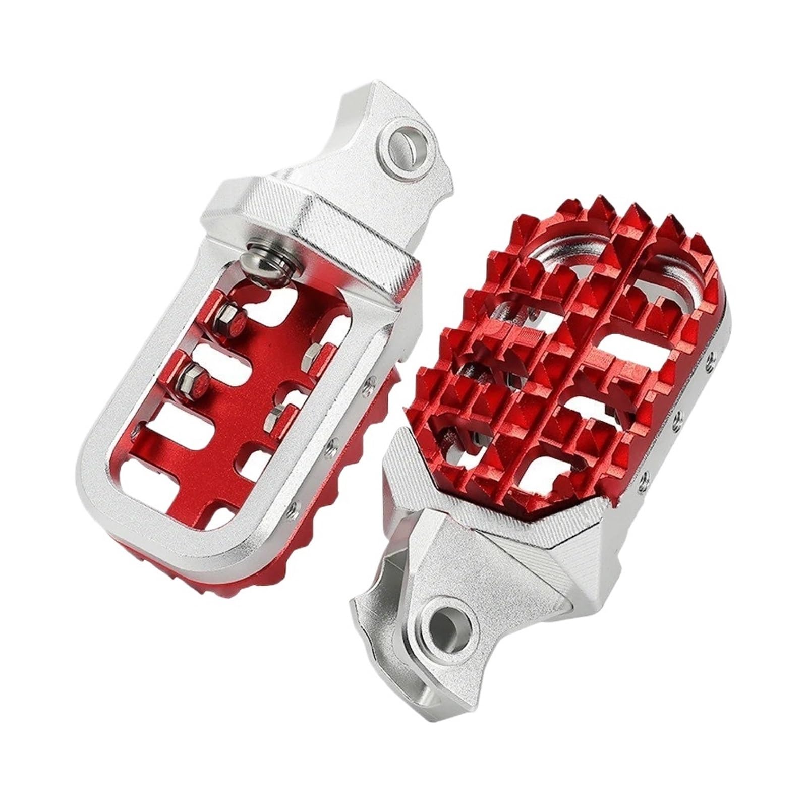 Fussrasten Motorrad Für Colove Für 450 Für Rally 2023 2024 Vorne Fußrasten Fußrasten Pedal Motorrad Fahrer Fußrasten Fußstützen Pad Zubehör Motorrad Pedal(Red Sliver) von CRUBVQQ