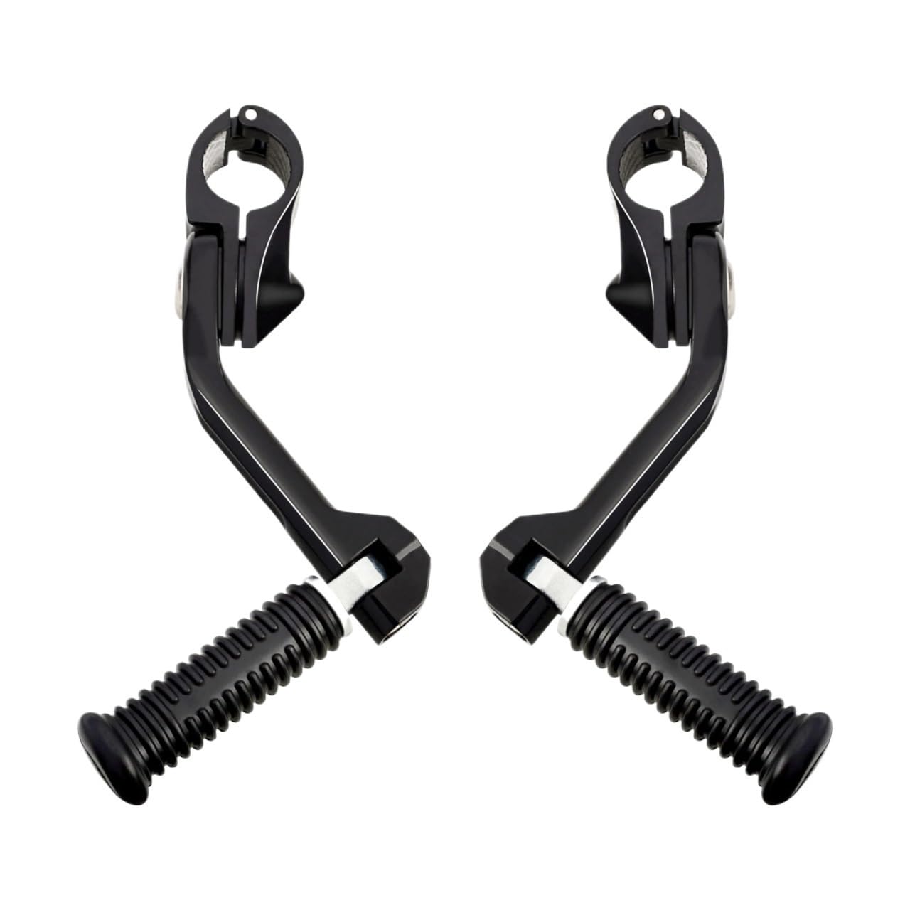 Fussrasten Motorrad Für Fett Für Bob 114 Für Low Für Rider ST Für Straße Für Straße Fußstütze Motorrad Motor Schutz Lange Fußraste Motorrad Pedal(Black Footpeg Set) von CRUBVQQ