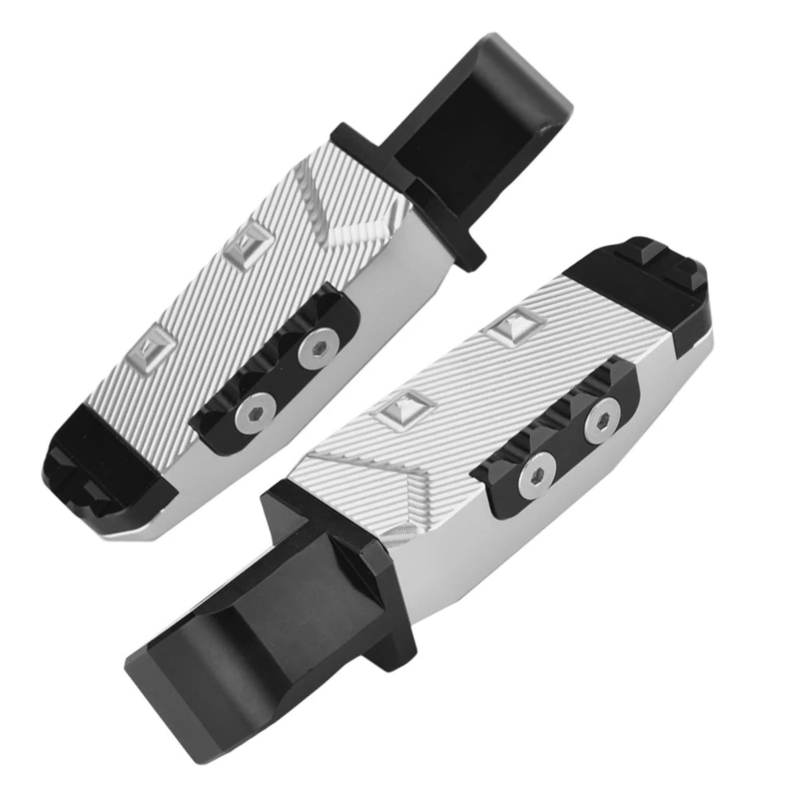 Fussrasten Motorrad Für Kawasaki Für Z650 Für Z750 Für Z800 Für Z900 Motorrad Hinten Fußstützen Fuß Rest Fußrasten Pedal Aluminium Motorrad Pedal(Silver) von CRUBVQQ