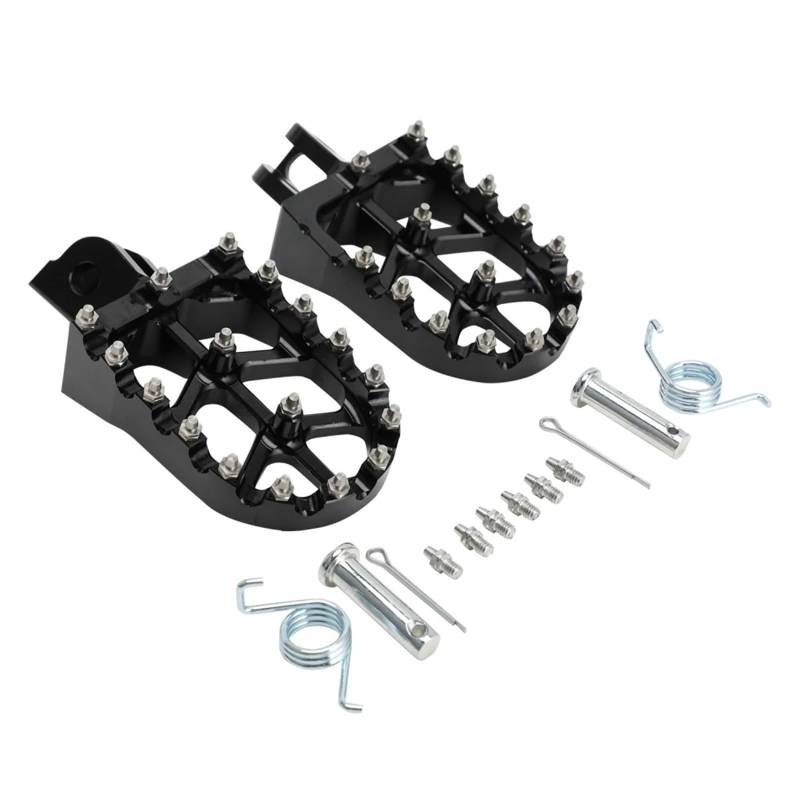 Fussrasten Motorrad Für MSX 125 Motorrad CNC Fußstützen Fußrasten Fußstützen Pegs Pedale Motorrad Pedal(Black) von CRUBVQQ