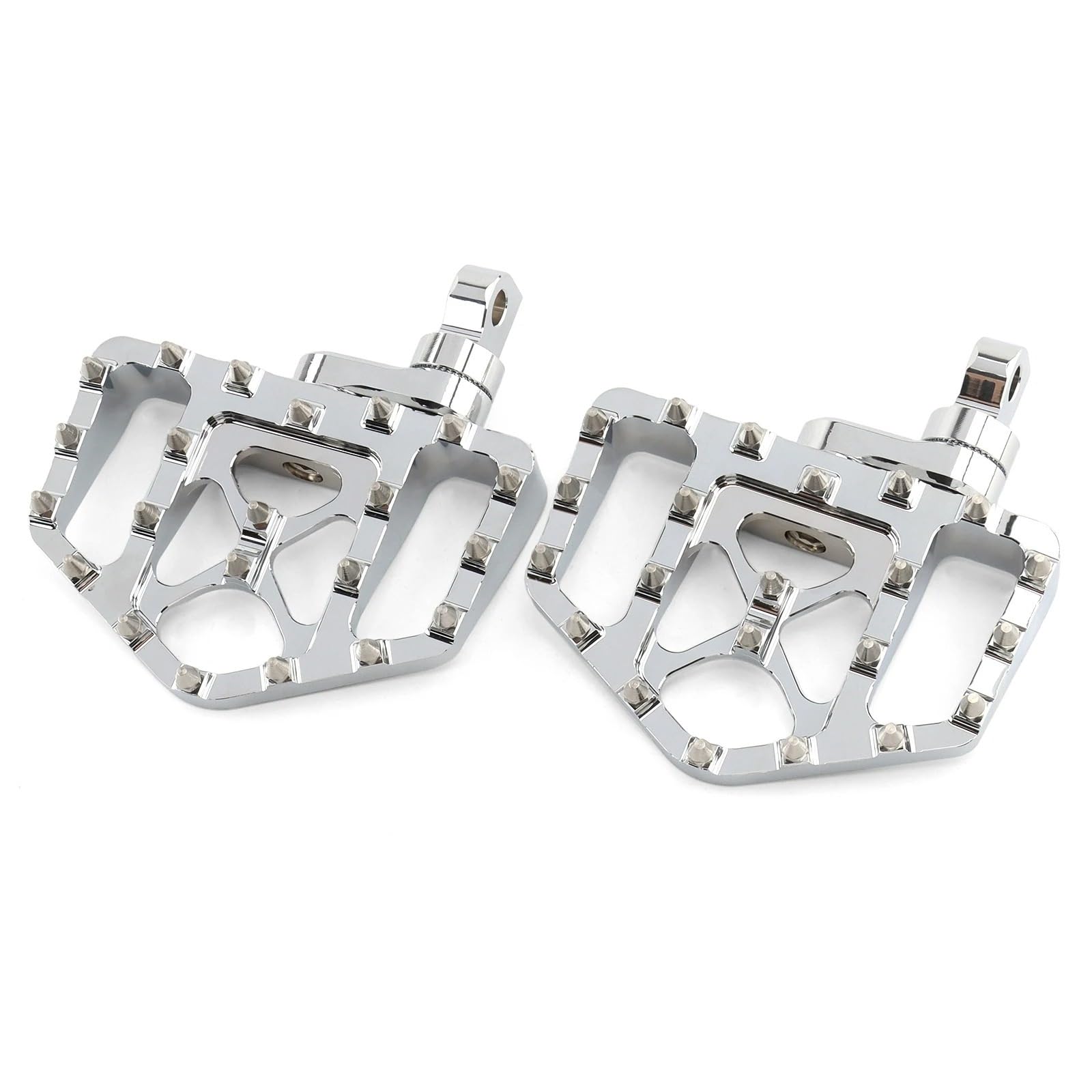 Fussrasten Motorrad Für Touring Für Straße Für Glide 1986-2022 Motorrad Diele Fußrasten Fußstütze Pedale Motorrad Pedal(Adjustable Chrome 1) von CRUBVQQ