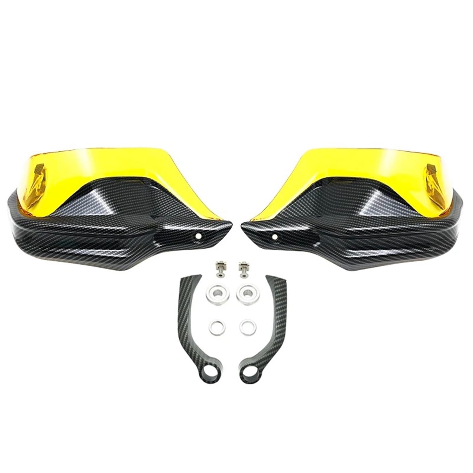 Motorrad Handschützer Für F900R 2019-2023 Für F900XR 2019-2023 Motorrad Carbon Handschutz Schild Hand Schutzfolie Windschutzscheibe Lenker Handschutz(Carbon Yellow Set) von CRUBVQQ