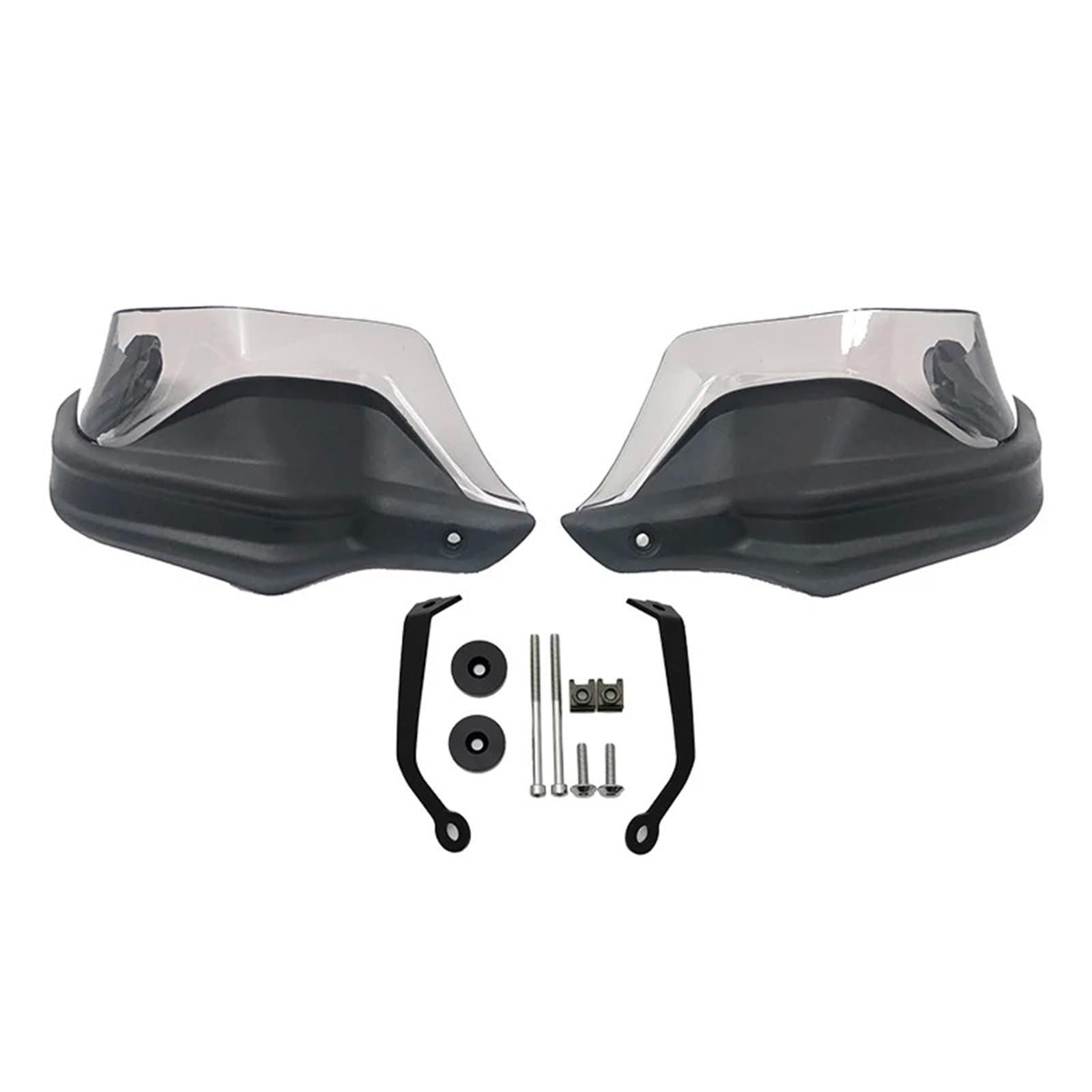 Motorrad Handschützer Für TRANSALP750 Für XL750 Handschutz Motorrad Handprotektoren Lenker Wachen Windschutzscheibe Lenker Handschutz(Black Grey Set) von CRUBVQQ