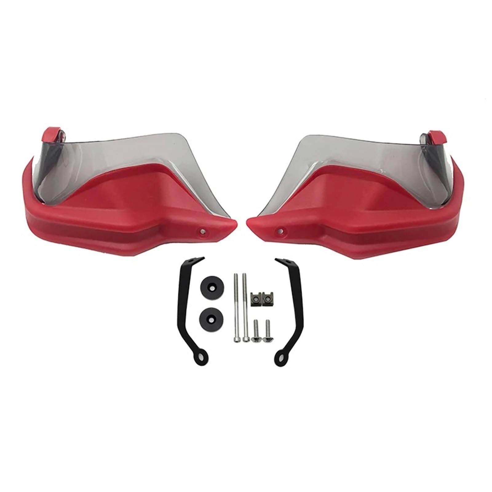 Motorrad Handschützer Für TRANSALP750 Für XL750 Handschutz Motorrad Handprotektoren Lenker Wachen Windschutzscheibe Lenker Handschutz(Red Grey Set) von CRUBVQQ