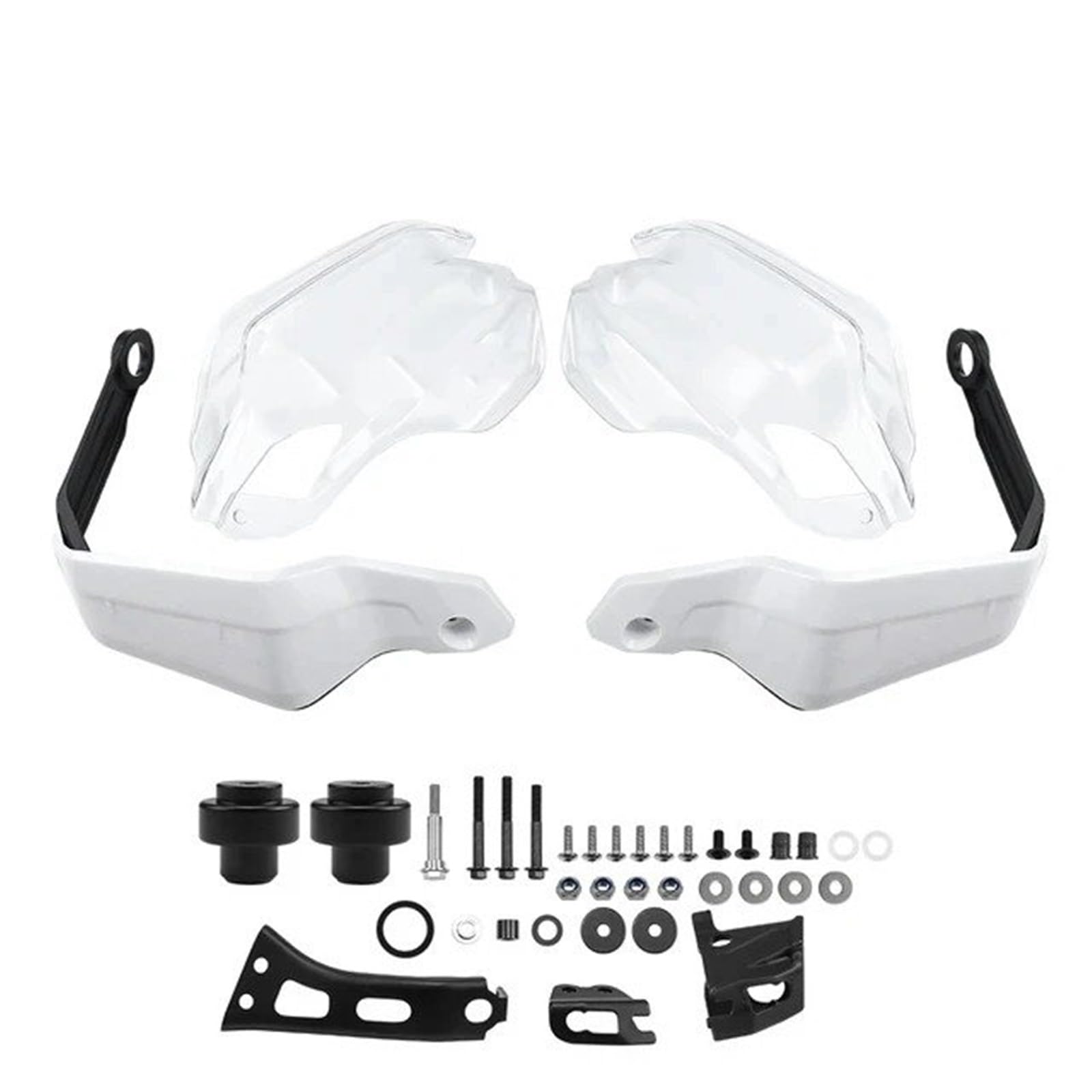 Motorrad Handschützer Für XL750 Für Transalp 2023 Motorrad Handschutz Erweiterungen Zubehör Hand Schutz Deflektoren Windschutzscheibe Stück Lenker Handschutz(Set A - White TP) von CRUBVQQ