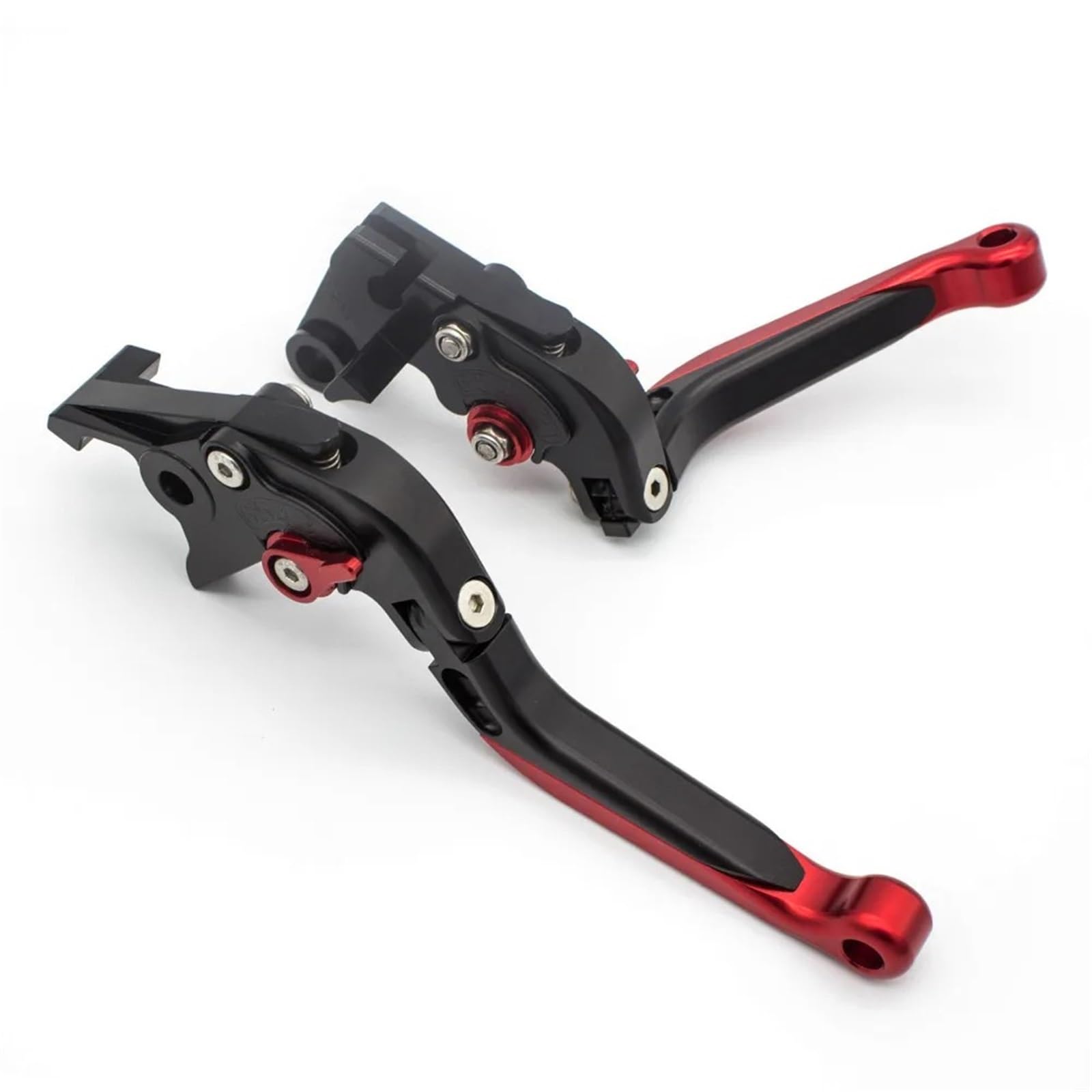 Motorrad Kupplung Bremshebel Für Piaggio Für Zip 50 100 125 2T 4T Für SP 50 Motorrad Roller Vorne Disc Hinten Trommel Bremshebel Zubehör Bremshebel Kupplungss(Fold Extend RED) von CRUBVQQ