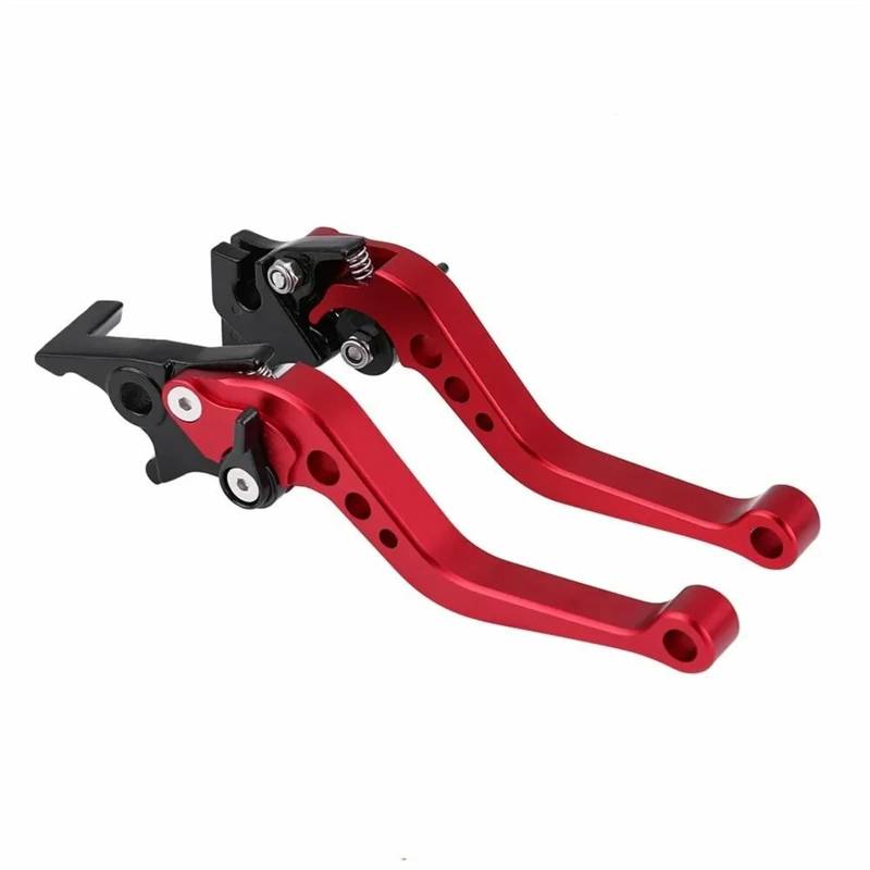 Motorrad Kupplung Bremshebel Für Suzuki Motorradzubehör Änderungslegierung CNC Universal Motorrad Kupplung Bremsgriff Trommelhebel Bremshebel Kupplungss(Red) von CRUBVQQ