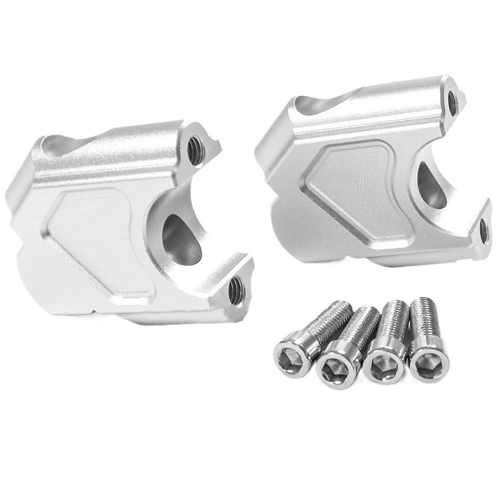 Motorrad Lenker Riser Für F800GT 2012 Motorrad Lenker Riser Griff Bar Clamp Verlängern Montieren Lift Riser Lenker Riser(Silver) von CRUBVQQ