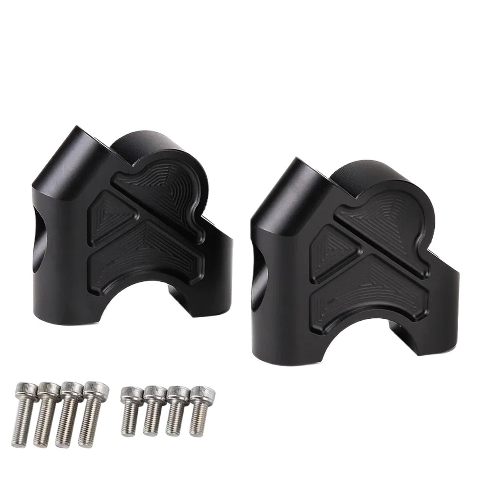 Motorrad Lenker Riser Für S1000 Für XR R 2015-2018 Motorrad CNC Lenker Bar Riser Clamp Zurück Bewegen Montieren Lenker Riser(Black) von CRUBVQQ