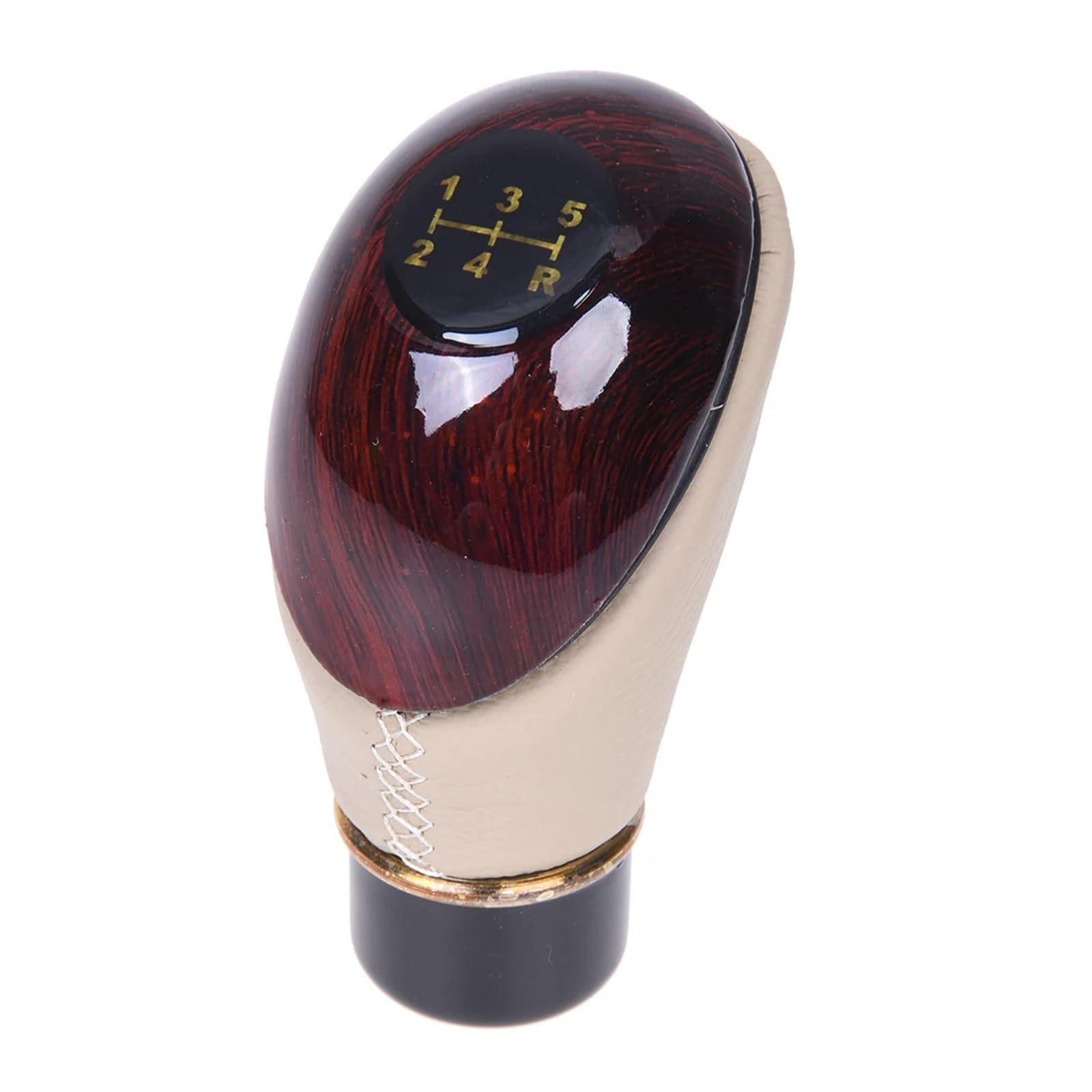 Schaltknauf Knauf Für Car-Truck-Hotrod Gear Manual Trans Universal Wood Grain Leather Shift Knob Auto Schaltknöpfe von CRUBVQQ