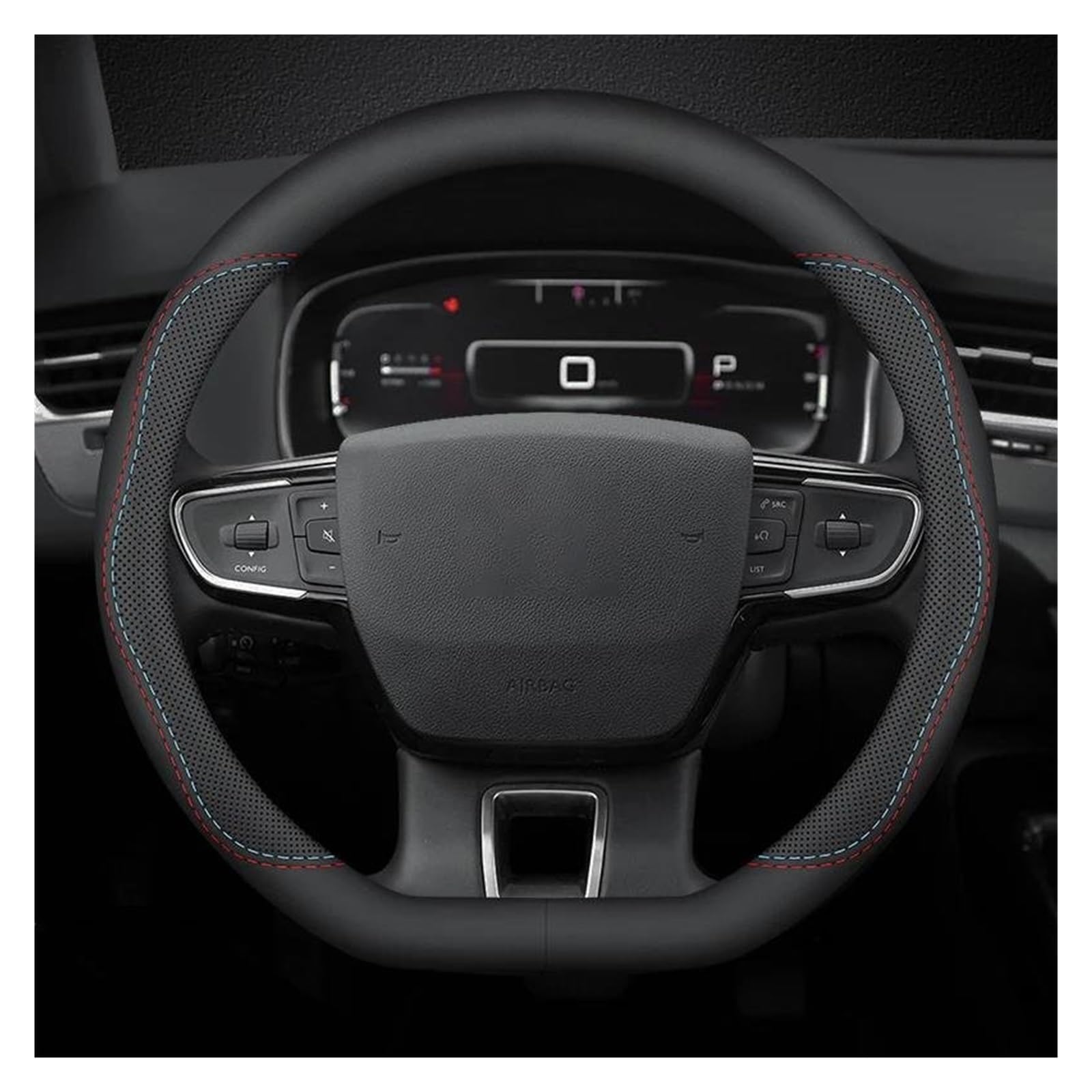 Steering Wheel Cover Für Citroen Für Celysee C6 Für C3 Für C5 C1 C2 Für C4 Für Aircross Für Picasso Für Kaktus Leder Lenkrad Abdeckung Auto Fahren Griff Abdeckungen Lenkradabdeckung(DX-C) von CRUBVQQ