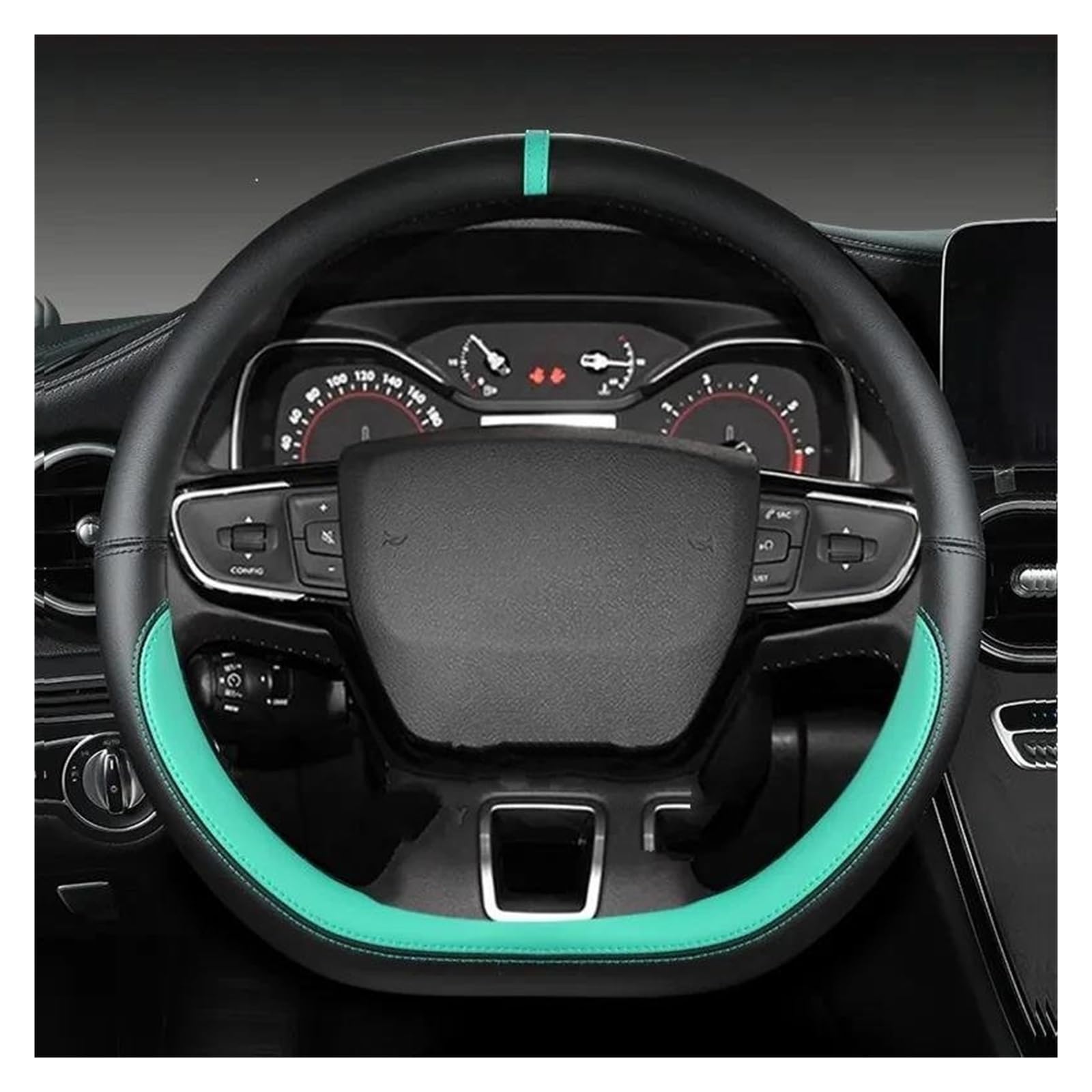 Steering Wheel Cover Für Hyundai Für Tucson 2021 2022 NX4 Für Elantra 2020 Für Sonata 10th 2020 2021 2022 Auto Zubehör PU Leder Auto Lenkrad Abdeckung Lenkradabdeckung(Green) von CRUBVQQ