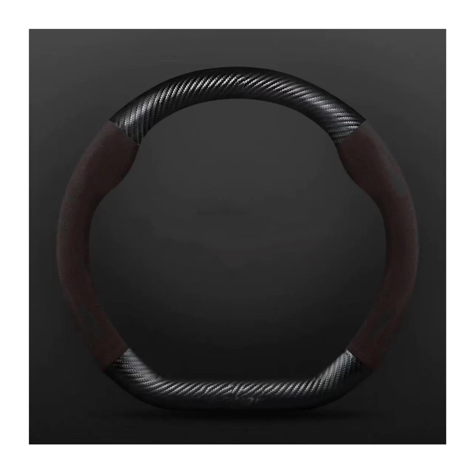 Steering Wheel Cover Für MG Für ZS ZR HS GS GT Für AMG MG3 MG5 MG6 MG7 Serie Auto Zubehör Carbon Faser Auto Lenkrad Abdeckung Leder Lenkradabdeckung(Type D Brown) von CRUBVQQ