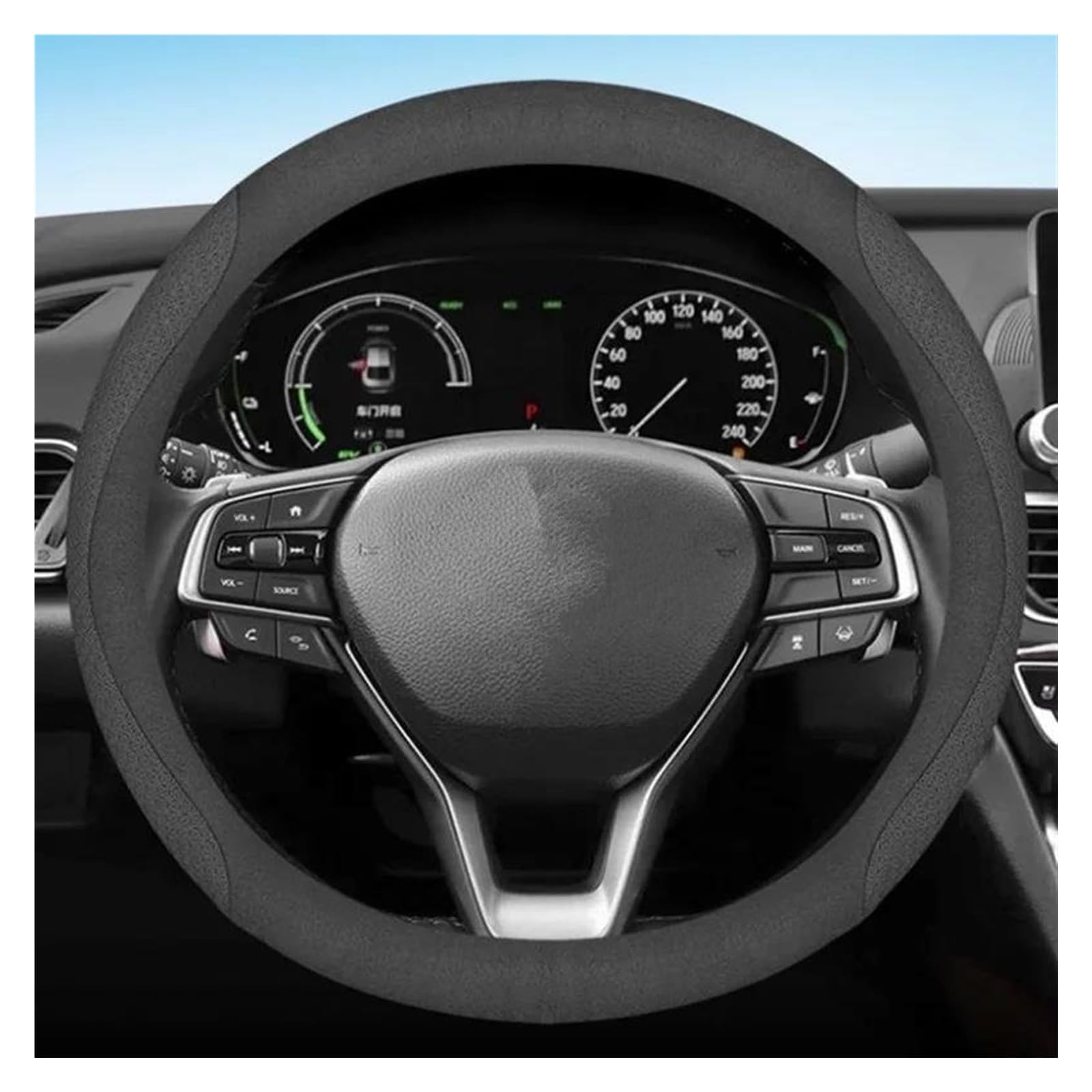 Steering Wheel Cover Für Shuttle 2015 2019 Auto Lenkrad Abdeckung Nicht Slip 11 Farbe Leder 38 cm Auto Innen Zubehör Lenkradabdeckung(11) von CRUBVQQ