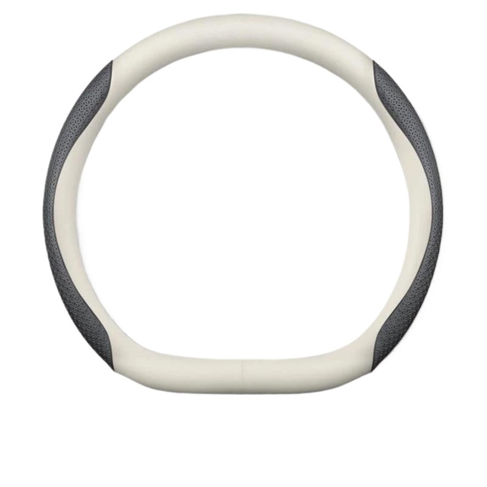 Steering Wheel Cover Für Toyota Für Auris Für Camry Für C-HR Für Corolla Für Land Für Cruiser Auto Lenkrad Abdeckung Carbon Lenkradabdeckung(D Style A White) von CRUBVQQ