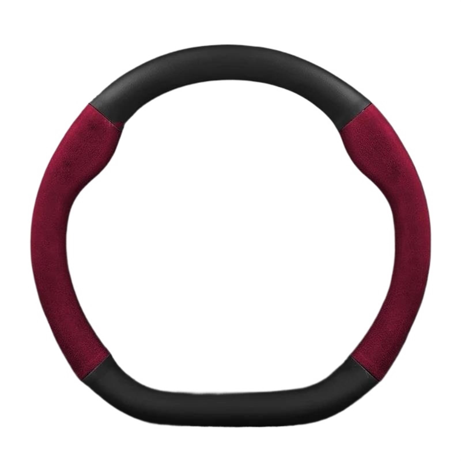 Steering Wheel Cover Für Volvo Für Polestar 1-5 2023 Auto Zubehör Echtes Leder Auto Lenkrad Abdeckung Wildleder Carbon Faser 38 cm Lenkradabdeckung(10) von CRUBVQQ