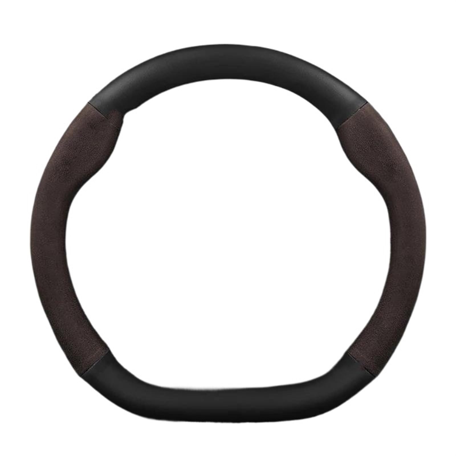 Steering Wheel Cover Für Volvo Für Polestar 1-5 2023 Auto Zubehör Echtes Leder Auto Lenkrad Abdeckung Wildleder Carbon Faser 38 cm Lenkradabdeckung(8) von CRUBVQQ