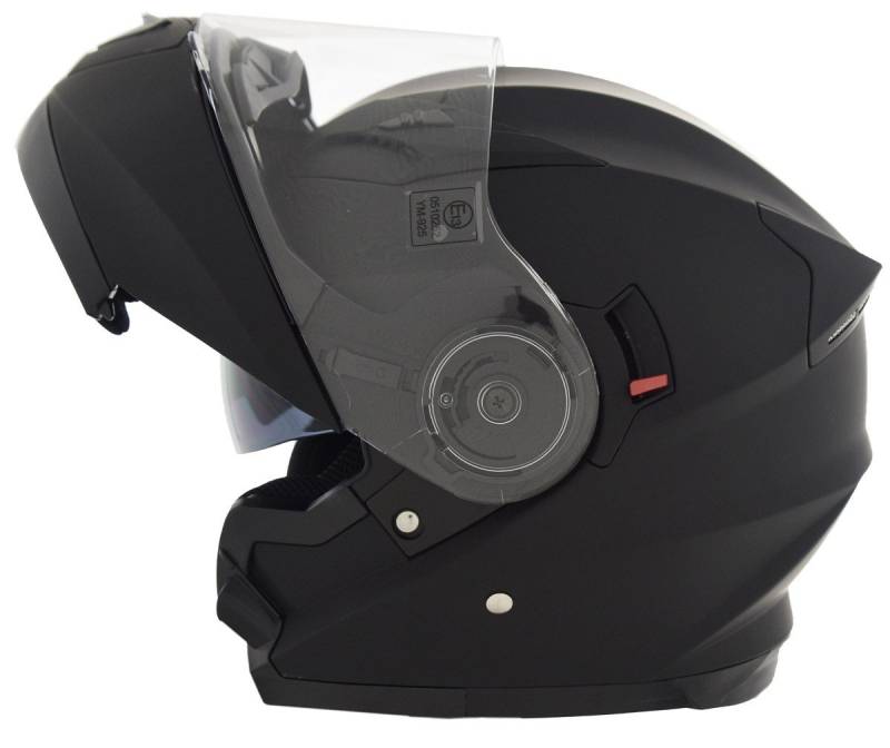 CRUIZER Herren Modularer Motorradhelm, zugelassen nach ECE-22-05, Mattschwarz, M von CRUIZER