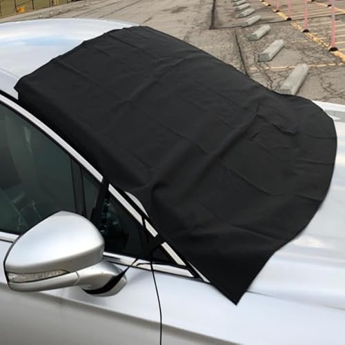 Frontscheibenabdeckung, Auto 600D Oxford Abdeckplane Schnee Frost Staub Sonnenschutz Windschutz UV Halbgarage Winter Schützt Faltbare, für Car SUV Van Limousine Fahrzeuge (220CM*140CM) von CSARPECT