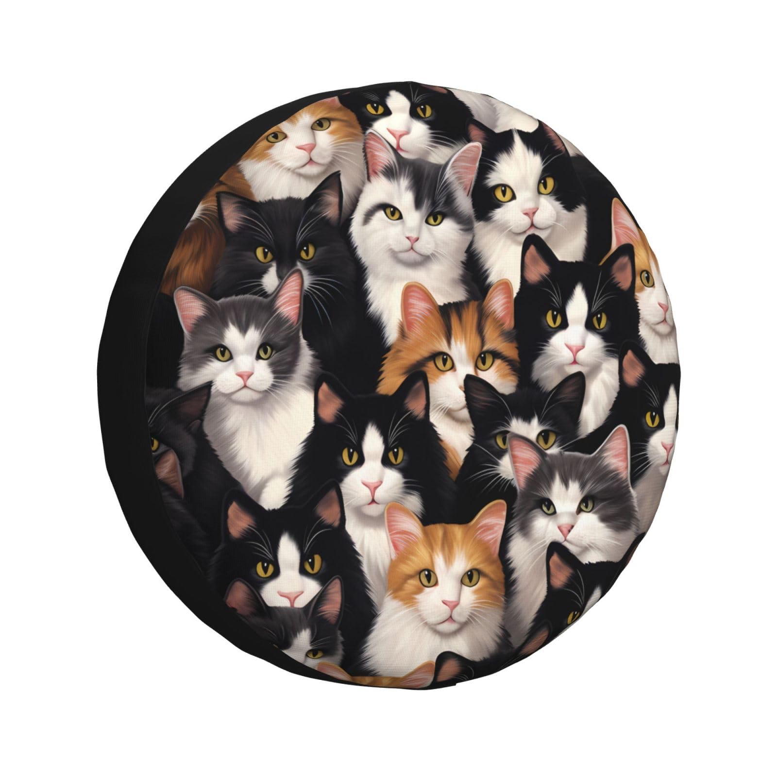 CSIVKEJ I Kitten Collage Print Ersatzreifenabdeckung, staubdicht, passend für Wohnmobile, SUVs und viele Fahrzeuge, 40,6 cm (16 Zoll) von CSIVKEJ