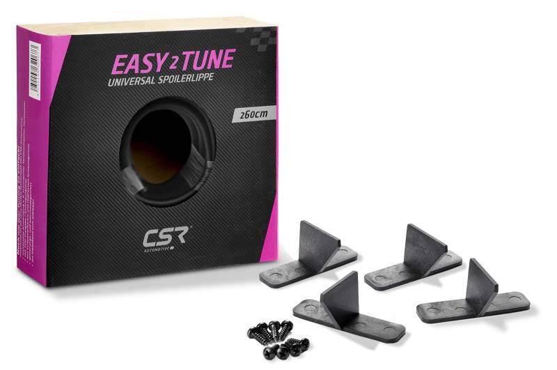 CSR-Automotive Easy²Tune Universal Spoilerlippe zum ankleben mit Halter-Set 12-TLG. PS029 von CSR-Automotive