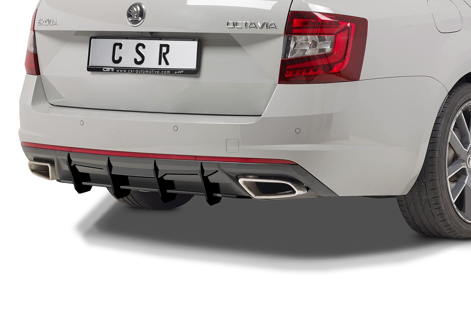 Racing Diffusor/Heckansatz Kompatibel mit/Ersatz für Skoda Octavia 3 (Typ 5E) RS HA322-L von CSR - Automotive