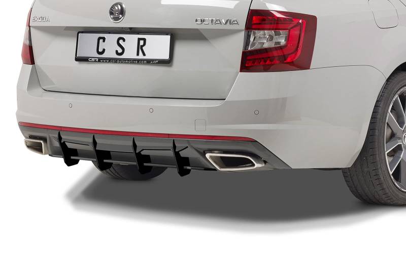 Racing Diffusor/Heckansatz Kompatibel mit/Ersatz für Skoda Octavia 3 (Typ 5E) RS HA322-L von CSR-Automotive