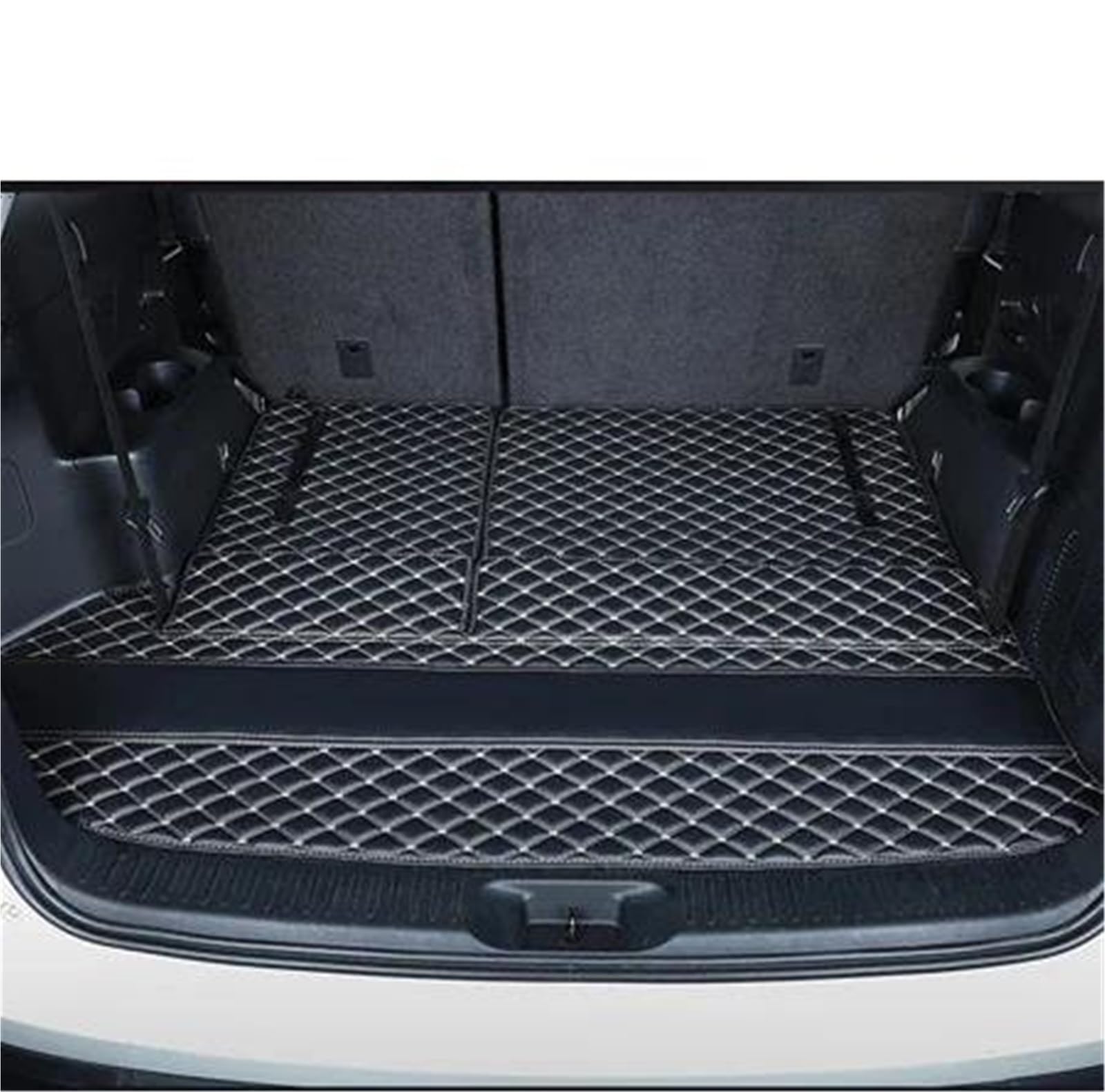 Kofferraumwanne Auto-Kofferraummatte rutschfeste Kofferraummatte Ladungsschutzmatte Innenraum Für Toyota Für Highlander 7 Sitze 2014-2019(Style 4) von CSSPDM