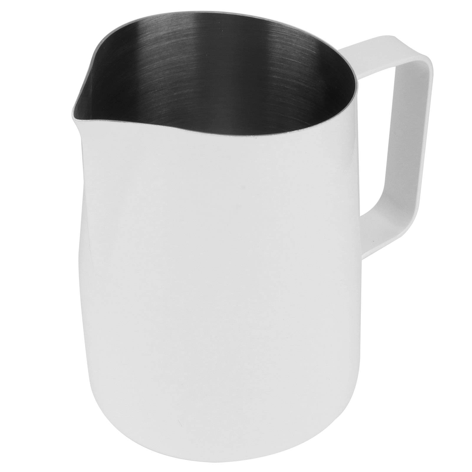 600 ml Kaffeetasse, Milchaufschäumkrug aus Edelstahl for den Kaffeegenuss zu Hause, ergonomisches Design, weiß/277 von CSSWLAI