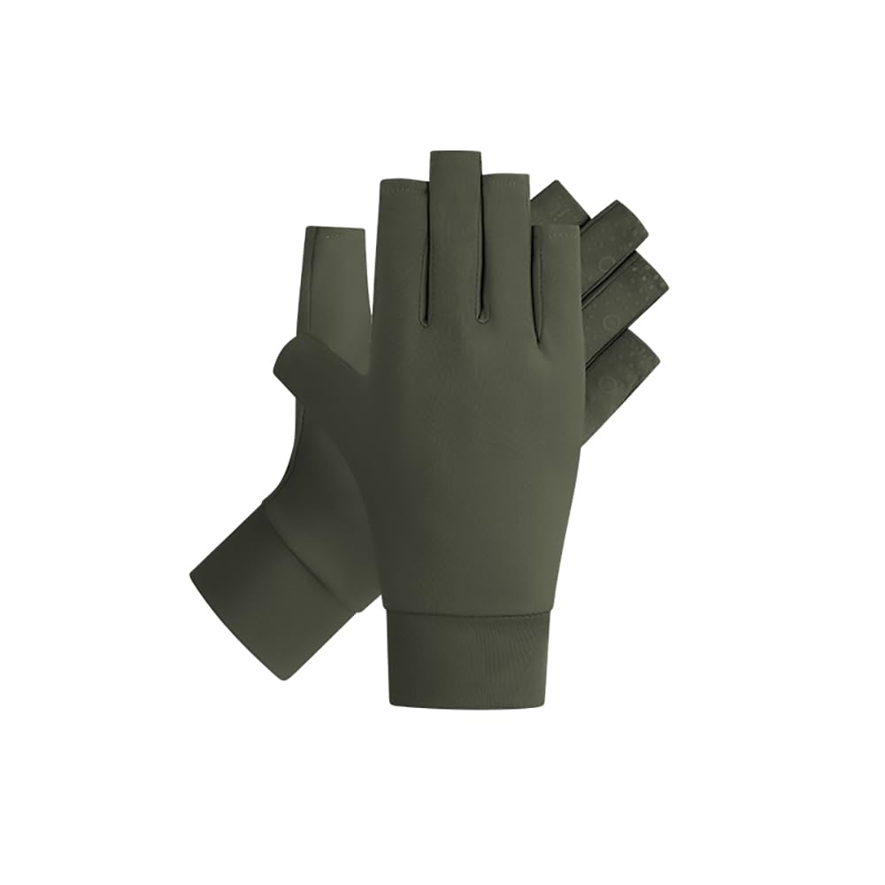 Anti-UV-Handschuhe, Sonnenschutz, LSF 50+, Sommer-Touchscreen-Handschuhe, Golf, Fahren, Wandern, SNM5M176/417(Green) von CSSWLAI