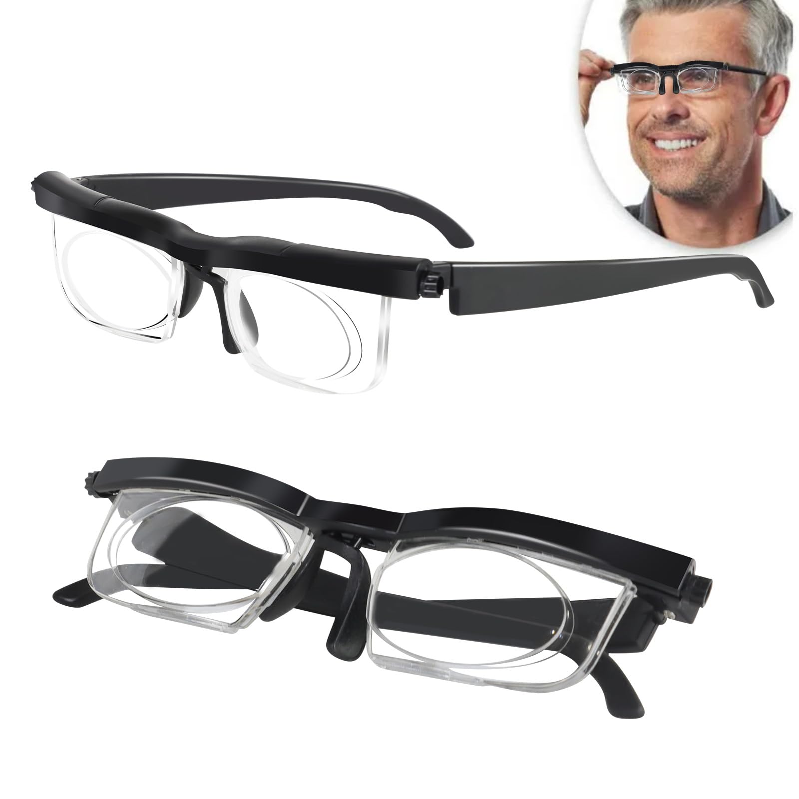 Einstellbare Fokusbrille mit Zifferblattsicht - Leicht, klare Sicht, Blockierung von blauem Licht, kein Schwindelgefühl - Lesebrille for die Nähe und die Ferne/13 von CSSWLAI