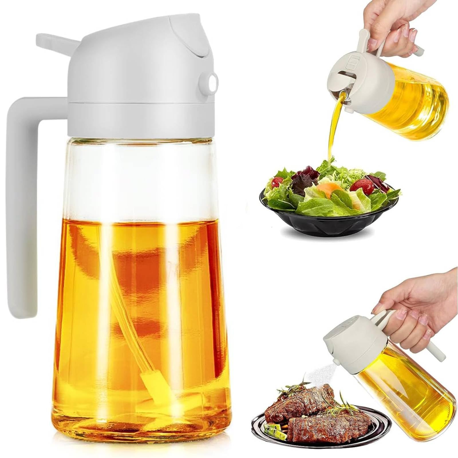 Ölspender for die Küche, Ölsprüher for Kochen 2-in-1-Olivenölspenderflasche for die Küche Olivenölsprüher Ölspenderflasche for die Küche, Ölsprüher for Kochen, Küche, Salat, Grillen/63 von CSSWLAI