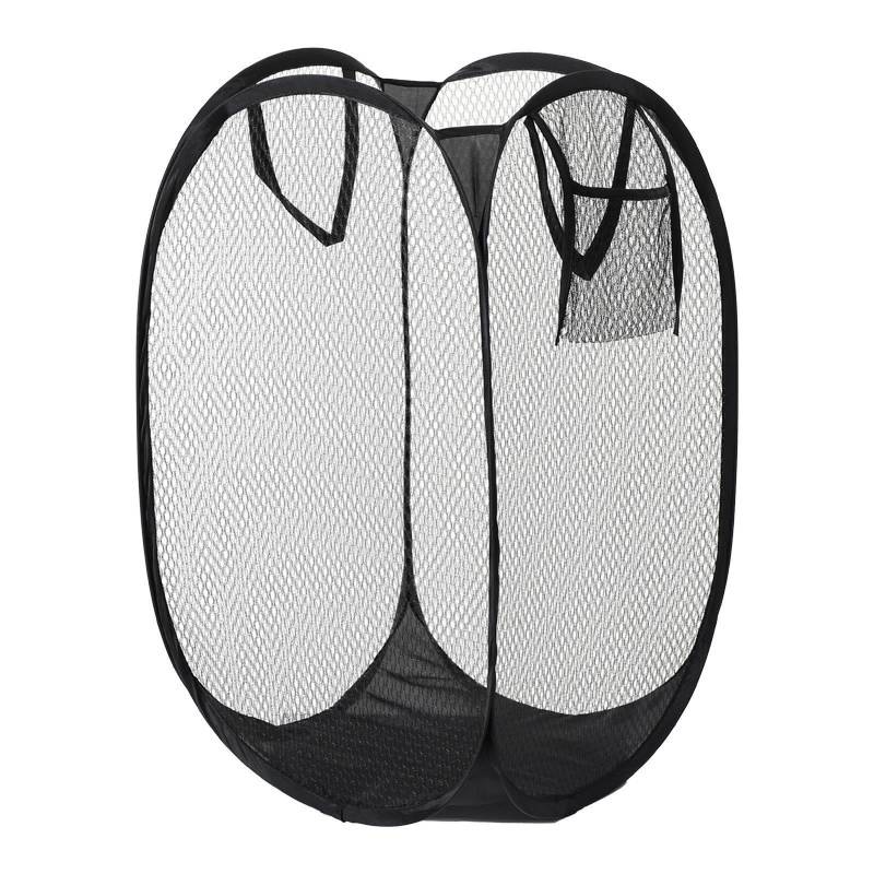 Schmutzige Wäschekorb Faltbarer Wäscheaufbewahrungskorb Großer Wäschekorb Ins Mesh Wäschekorb Wäschekorb Wäschekorb/165(Four-mesh black large 36 * 56) von CSSWLAI