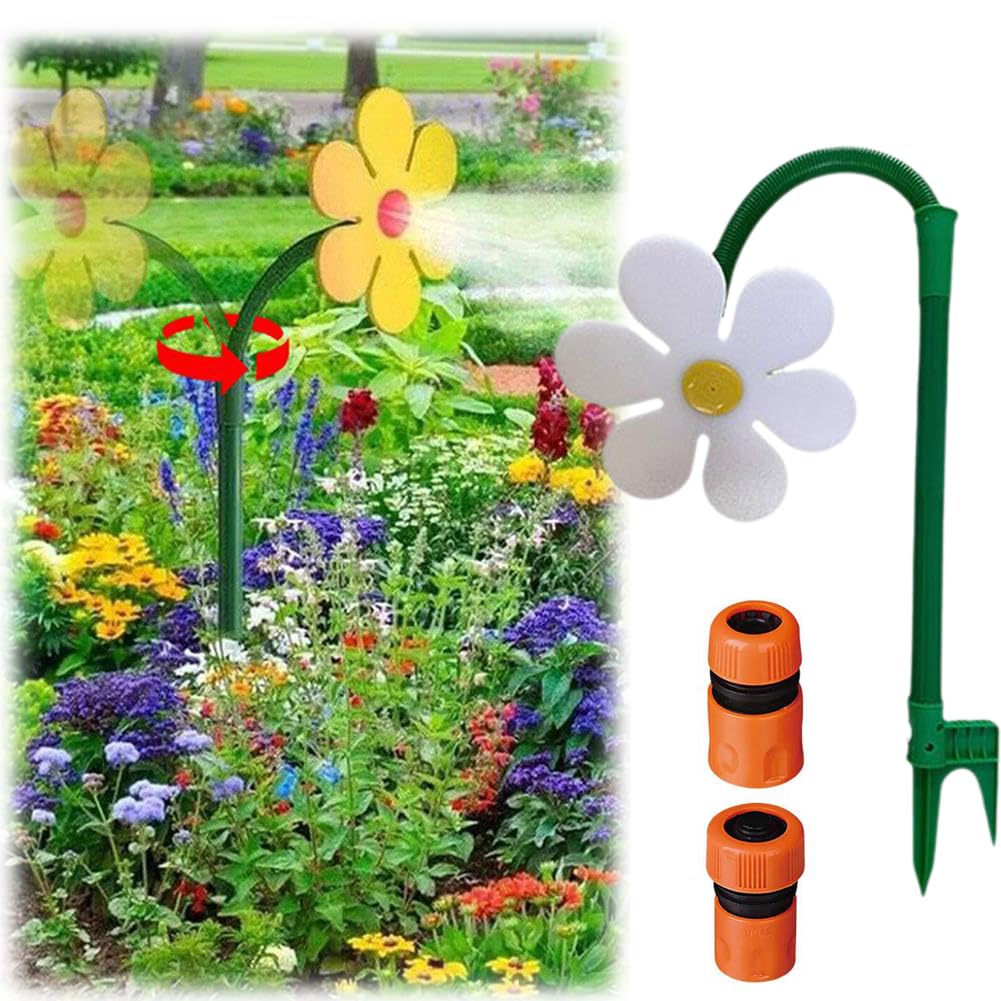 Verrückter Gänseblümchen-Sprinkler, tanzender Gänseblümchen-Sprinkler, Kunststoff-Gartensprinkler, tanzende Blumensprinkler, Rasenbewässerungssprinkler, Gartenbewässerungswerkzeug for die Hofbewässeru von CSSWLAI