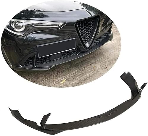 Auto Frontlippe Frontspoiler für Alfa Romeo Stelvio Base Sport Utility 2017-2019,ABS Kratzfest Kollisionssicher Front stoßstangen Lippenspoiler Flügel Exterieur Zubehör von CSYKKL