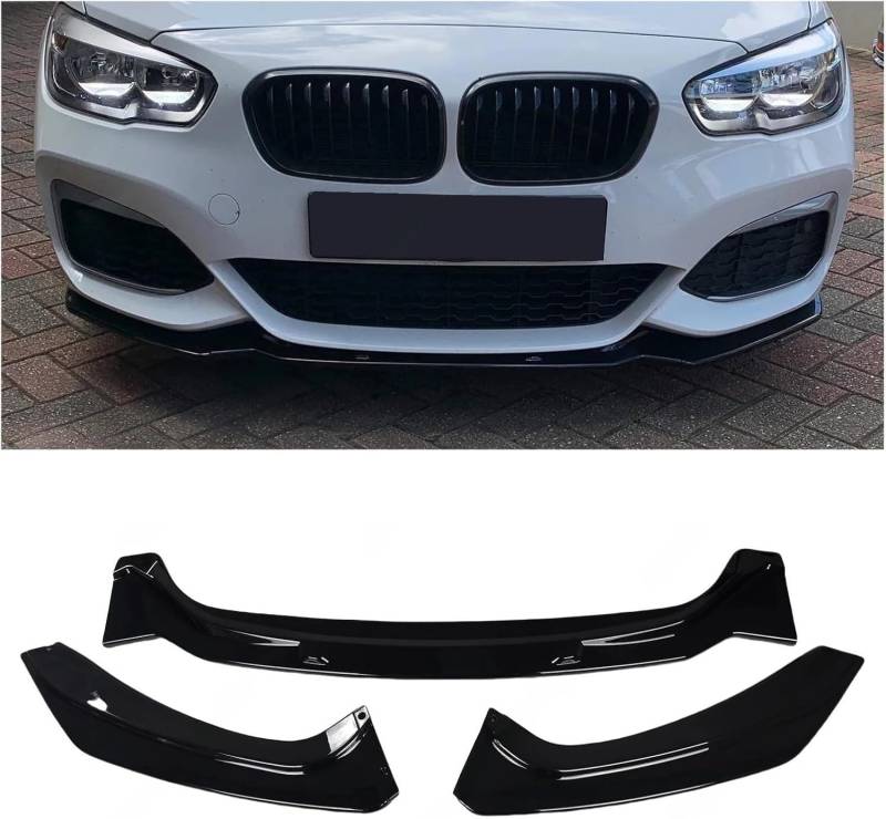 Auto Frontlippe Frontspoiler für BMW F20 F21 LCI M135i 140i Sport 2015 2016 2017 2018 2019,ABS Kratzfest Kollisionssicher Front stoßstangen Lippenspoiler Flügel Exterieur Zubehör,A von CSYKKL