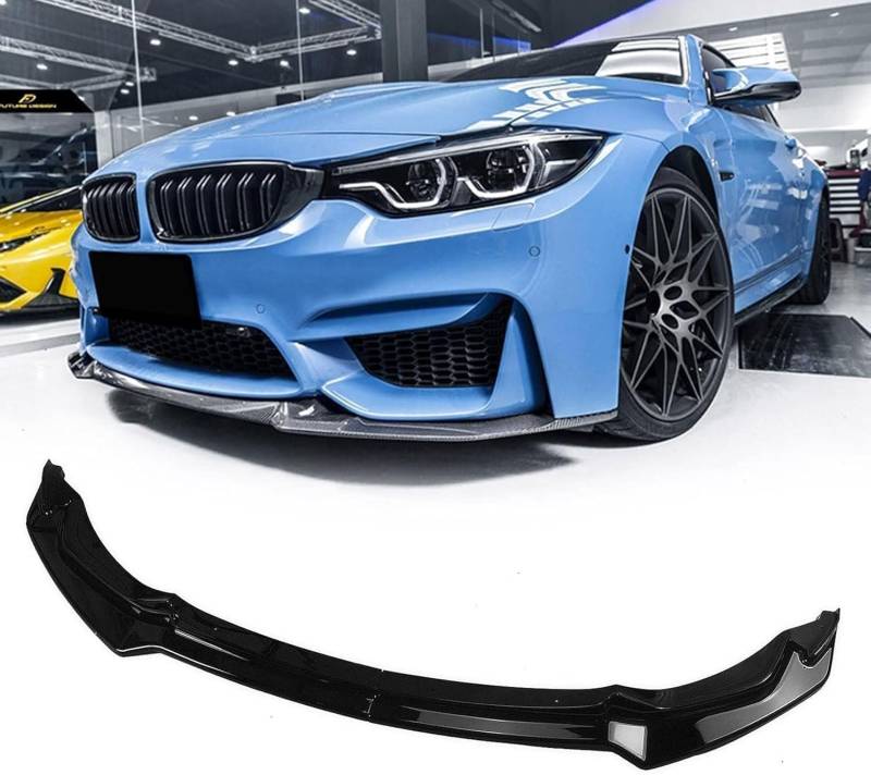 Auto Frontlippe Frontspoiler für BMW F80 M3 F82 F83 M4 2015-2020,ABS Kratzfest Kollisionssicher Front stoßstangen Lippenspoiler Flügel Exterieur Zubehör von CSYKKL