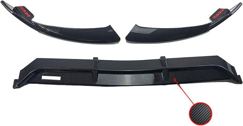 Auto Frontlippe Frontspoiler für Benz C-Class W205 2014-2021,ABS Kratzfest Kollisionssicher Front stoßstangen Lippenspoiler Flügel Exterieur Zubehör,A/CarbonFiberLook von CSYKKL