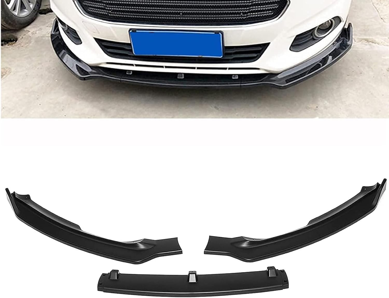 Auto Frontlippe Frontspoiler für Ford Mondeo 2013 2014 2015 2016,ABS Kratzfest Kollisionssicher Front stoßstangen Lippenspoiler Flügel Exterieur Zubehör von CSYKKL