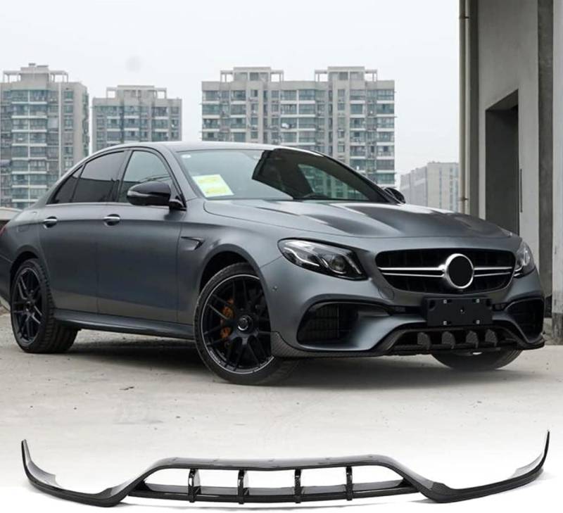 Auto Frontlippe Frontspoiler für Mercedes Benz E Class W213 E63 2016-2019 AMG 4-Door,ABS Kratzfest Kollisionssicher Front stoßstangen Lippenspoiler Flügel Exterieur Zubehör von CSYKKL