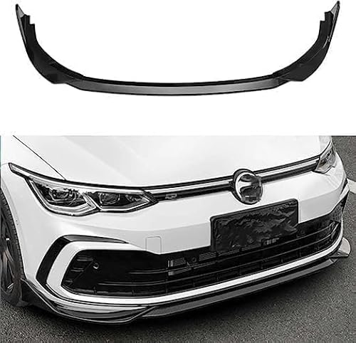 Auto Frontlippe Frontspoiler für VW Golf 8 MK8 GTI GTD GTE R-Line TSI TDI 2020-2022,ABS Kratzfest Kollisionssicher Front stoßstangen Lippenspoiler Flügel Exterieur Zubehör von CSYKKL