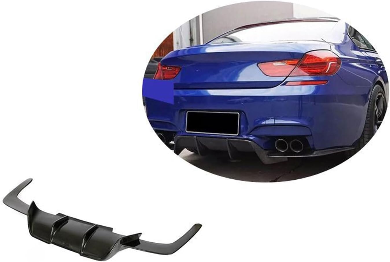 Auto Heckstoßstange Diffusor Spoiler für BMW 6 Series F06 F12 F13 M6 2013 2014 2015 2016,Heckdiffusor Haifischflossen Lippe Kit,Stoßstange Chassis Modifiziertes Zubehör von CSYKKL